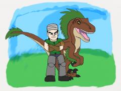 Sam and Amy the Raptor in ARK: Survival Evolved