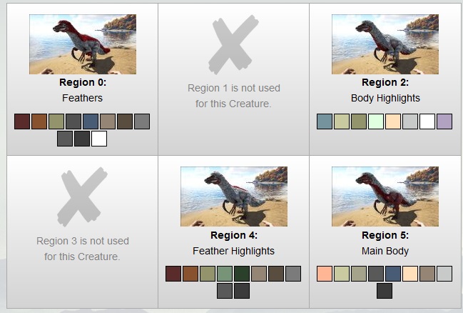 Ark Color Chart