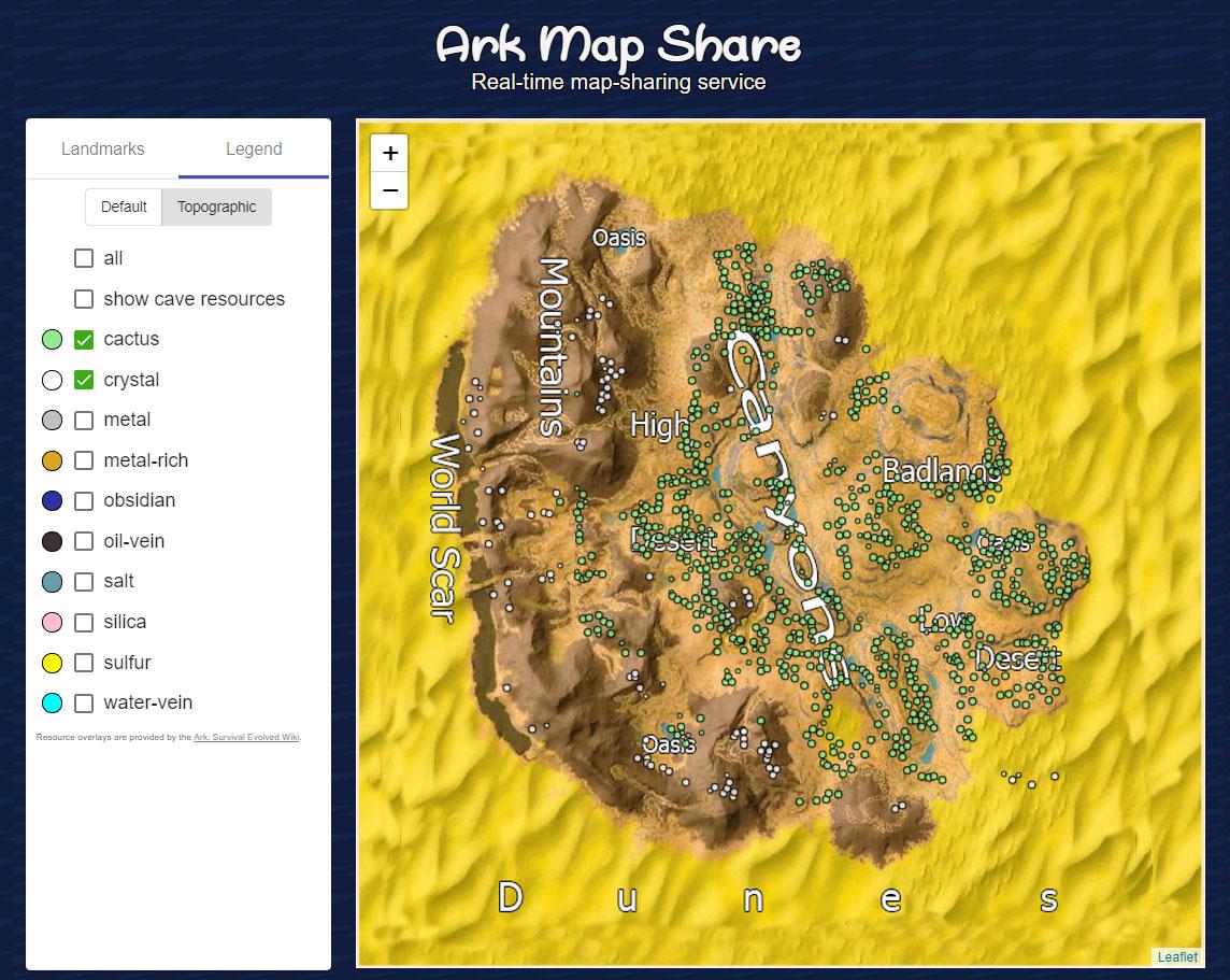 Arkmapshare Com A Tool To Help Tribes Scout And Share Landmarks