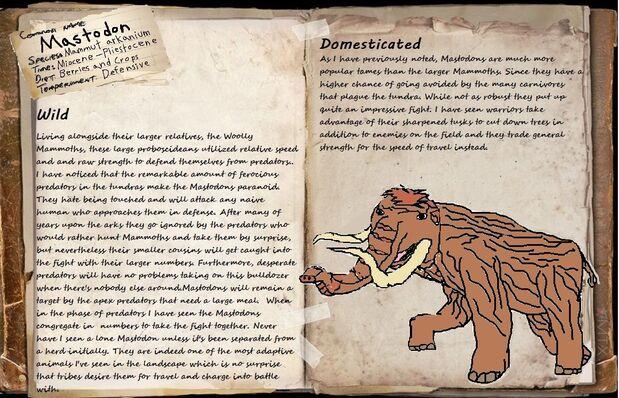ARK Fanmade Creature Dossier: Mastodon