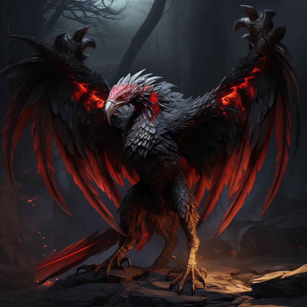 yiyiyislejo_A_large_bird-like_dinosaur_with_that_has_bloody_red_wings_8056c5c0-c6bd-430b-a1a5-4101c3126d9a.jpg